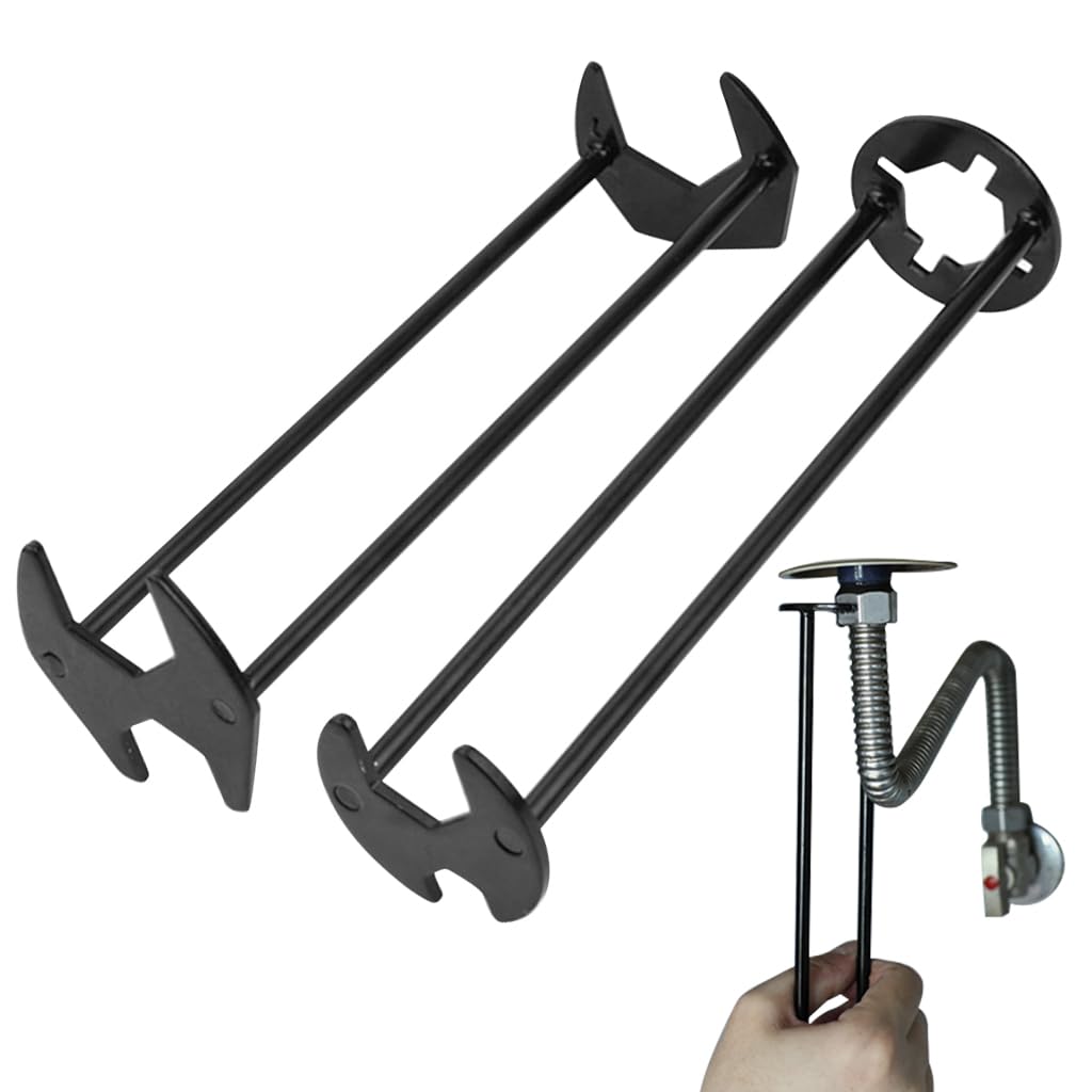 Serplex 2Pcs Sink Wrench Multi Purpose Four-jaw Sink Wrench Universal Metal Screws Removal Tool Universal Sink Wrench for Multi Sizes 7 Universal Screws Nuts Carbon Steel Kitchen Sink Plumbing Tools Serplex 2Pcs Sink Wrench Multi Purpose Four-jaw Sink Wrench Universal Metal Screws Removal Tool Universal Sink Wrench for Multi Sizes 7 Universal Screws Nuts Carbon Steel Kitchen Sink Plumbing Tools